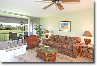 Maui Eldorado Vacation Condo H-204 Living Room