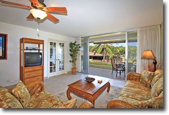 Maui Eldorado Vacation Condo K-112 Living Room